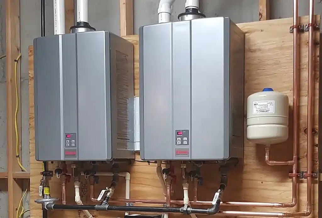 Tankless Water Heaters - Tankless water heater system installed by our team